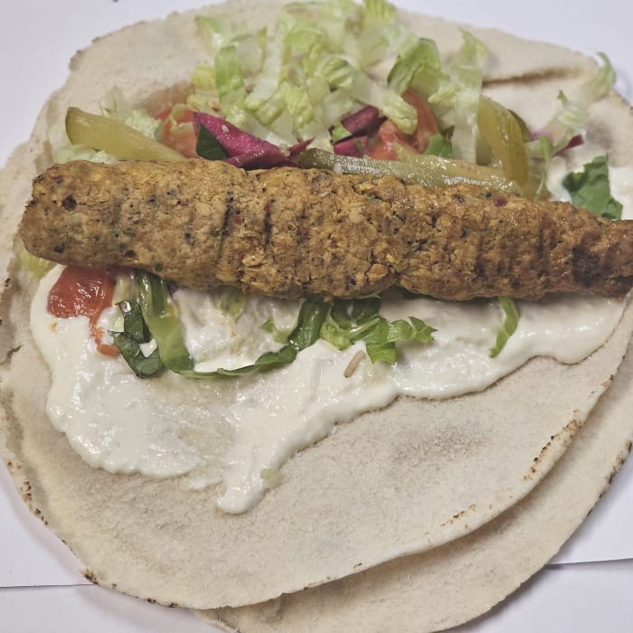 Chicken Kafta Kabab Sandwich.